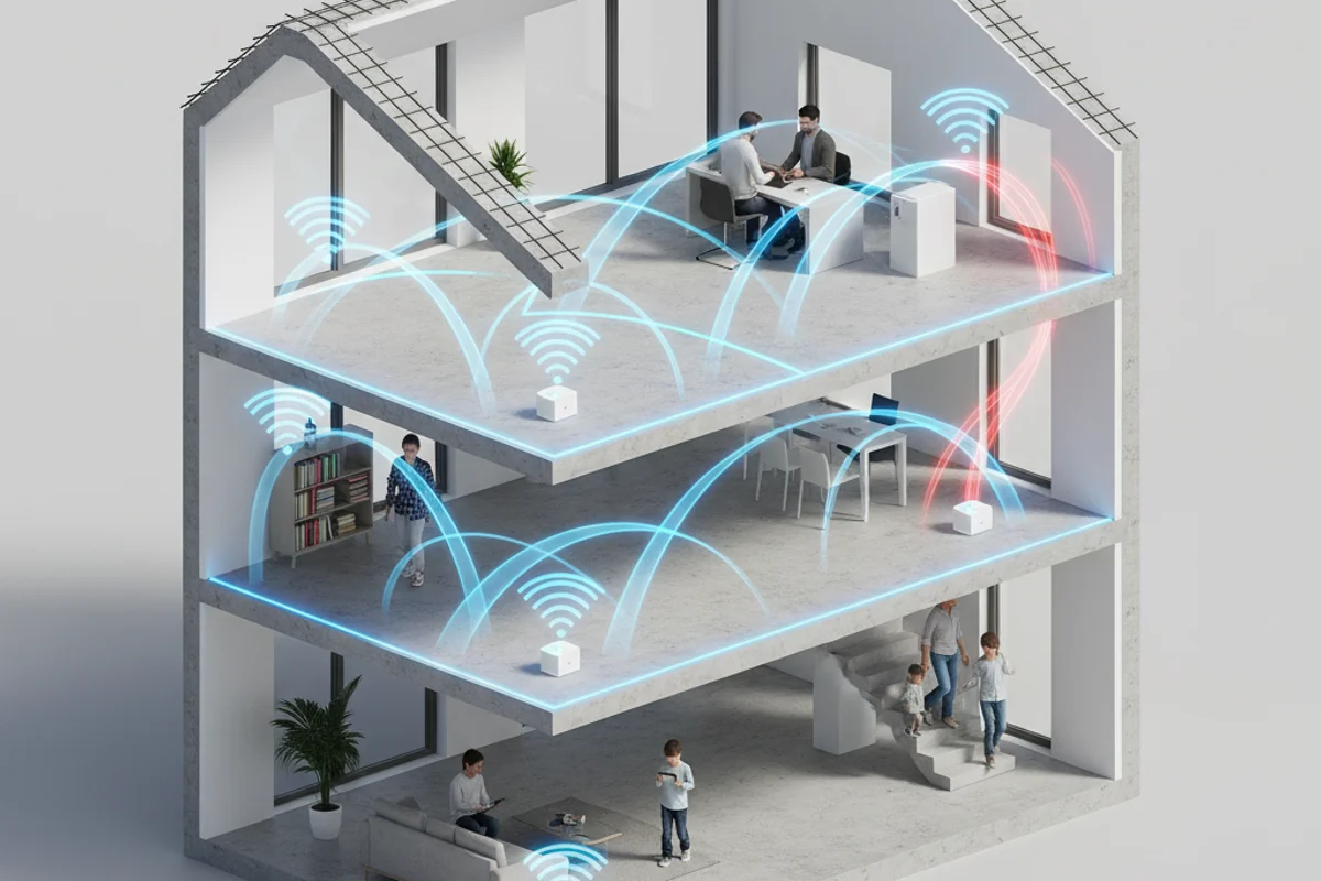 multi-story house networking